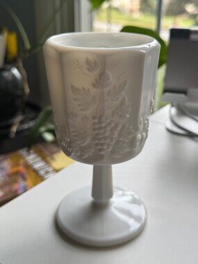 Vintage Westmoreland Handmade  6" Milkglass Chalice
